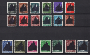 1945 Schwarzenberg (Saxony), Soviet Russian Zone of Occupation, Germany Local Post (Mi. 1 I - 19 I, Signed, Canceled, High CV)