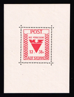 1946 Storkow (Mark), Germany Local Post, Souvenir Sheet (Mi. Bl. 1 A, CV $40, MNH)