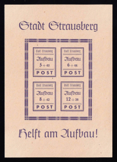 1946 Strausberg (Berlin), Germany Local Post, Souvenir Sheet (Mi. Bl. 1 II, CV $70, MNH)
