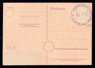1945 6pf Arnsberg (Westphalia), Germany Local Post, Postcard (Emergency Issue under Allied Occupation, Signed)