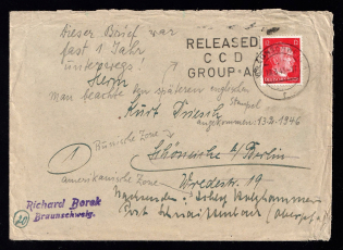 1945 (19 Mar) Braunschweig, Germany Local Post, Cover to Berlin