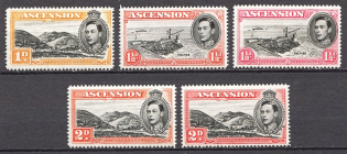 1938-53 Ascension British Empire Perf. 14