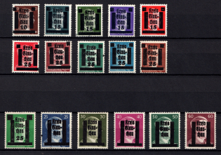 1945 Glauchau (Saxony), Germany Local Post (Mi. 2 - 17, CV $50)