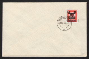 1945 (25 Jun) 25pf Glauchau (Saxony), Germany Local Post, Cover (Mi. 34, Signed, Canceled)