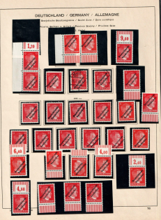 1945 Meissen, Germany Local Post, Stock of Stamps (Varieties)