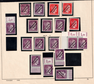 1945 Meissen, Germany Local Post, Stock of Stamps (Varieties)