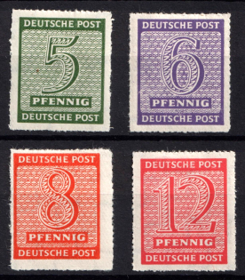 1945 West Saxony, Allied Occupation, Soviet Russian Zone of Occupation, Gerrmany Local Post (Full Set)