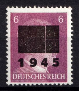 1945 6pf Netzschkau-Reichenbach (Saxony), Germany Local Post (Mi. b 5 II b, Signed, CV $20, MNH)