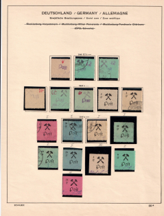 Grosraschen, Germany Local Post, Stock of Stamps (Varieties)