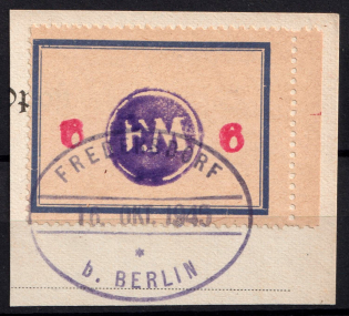 1945 6pf Fredersdorf (Berlin), Germany Local Post (Mi. Sp 175, Canceled, CV $140)