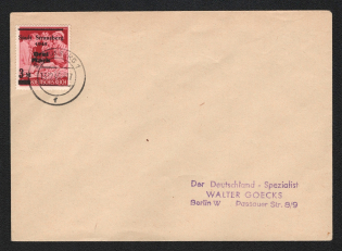 1945 (13 Dec) 3m Strausberg (Berlin), Germany Local Post, Cover to Berlin (Mi. 29, Unofficial Issue, CV $20)