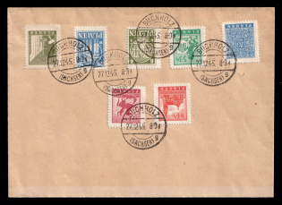 1945 (27 Dec) Plauen, Germany Local Post, Cover to Buchholz (Mi. 1 - 7, Full Set, CV $400)