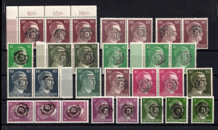 1945 Lobau (Saxony), Germany Local Post (Mi. 6 a, 7 b, 16 - 21, High CV)