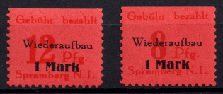 1946 Spremberg (Lower Lusatia), Germany Local Post (Mi.15 A II - 16 A II, Full Set, CV $160, MNH)