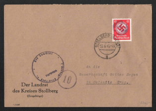 1945 (22 Jun) 12pf Germany Local Post, Cover from Stollberg to Oelsnitz