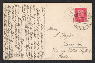 1930 (22 Jun) Germany, Graf Zeppelin airship airmail postcard from Berlin to Rome (Italy), Germany flight 'Berlin - Hamburg' (Sieger 68 Cc, CV $60)