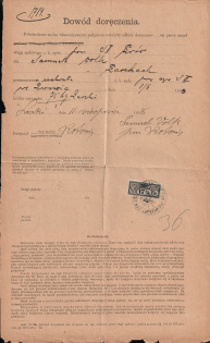 1898 Proof of Delivery, Document, Poland