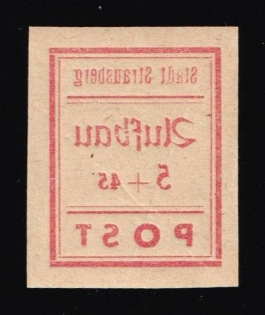 1946 5+45pf Strausberg (Berlin), Germany Local Post (OFFSET, Print Error, MNH)