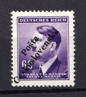 1945 Brevnov, Czechoslovakia, Local Revolutionary Overprint 'Posta Ceskoslovenska' (MNH)