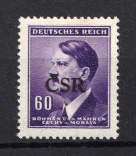 1945 Czechoslovakia, Local Revolutionary Overprint 'CSR' (MNH)