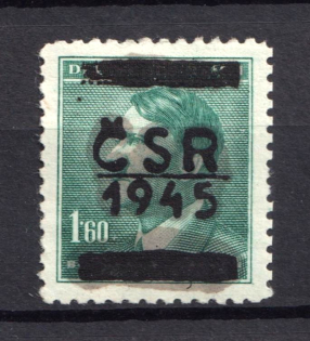 1945 Czechoslovakia, Local Revolutionary Overprint 'CSR 1945'