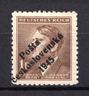 1945 Czechoslovakia, Local Revolutionary Overprint 'Posta Ceskoslovenska 1945'