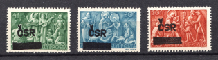 1945 Czechoslovakia, Local Revolutionary Overprints 'C.S.R.' (MNH)