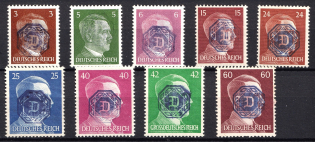 1945 Lobau (Saxony), Germany Local Post (Blue Violet Overprint)