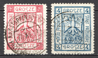 1917 Przedborz Poland Civil War (CV $230, Full Set, Cancelled)