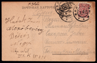 1917 (2 Dec) Ukraine, Postcard from Yaltushkiv to Balta, franked with 5k Imperial Stamp