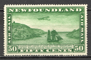 1931 Newfoundland British Сolony Airmail 50 C (CV $30)