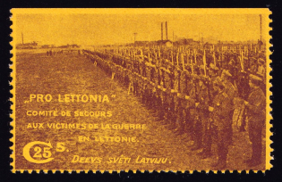 1916 25c Committee to Help Victims of the War in Latvia, Issued Latvian Committee 'Pro Lettonia'
