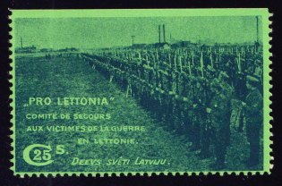 1916 25c Committee to Help Victims of the War in Latvia, Issued Latvian Committee 'Pro Lettonia'