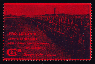 1916 25c Committee to Help Victims of the War in Latvia, Issued Latvian Committee 'Pro Lettonia'