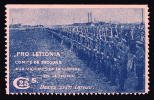 1916 25c Committee to Help Victims of the War in Latvia, Issued Latvian Committee 'Pro Lettonia'