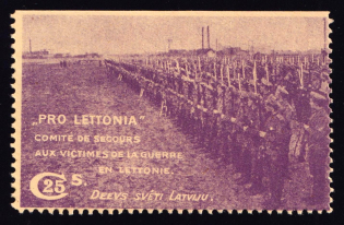 1916 25c Committee to Help Victims of the War in Latvia, Issued Latvian Committee 'Pro Lettonia'