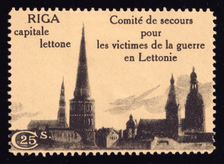 1916 25c Riga, Committee to Help Victims of the War in Latvia