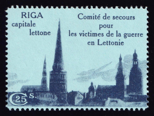 1916 25c Riga, Committee to Help Victims of the War in Latvia