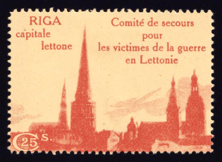 1916 25c Riga, Committee to Help Victims of the War in Latvia