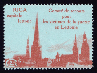 1916 25c Riga, Committee to Help Victims of the War in Latvia
