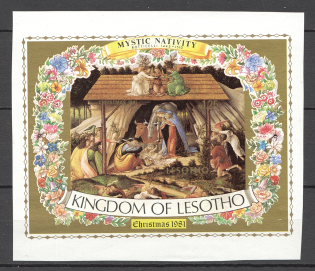 1981 Lesotho Block Sheet Christmas (CV $360, MNH)