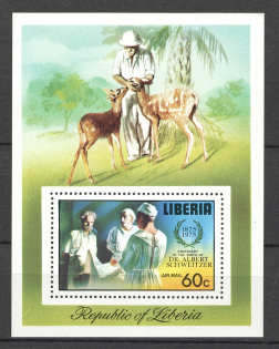 1975 Liberia Block Fauna (MNH)