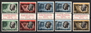 1952 Ukrainian Youth Association, Ukraine, Underground Post, Gutter-Pairs (Full Set)