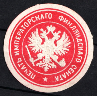 Imperial Finnish Senate, Mail Seal Label