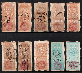 Finland, Finance Committee, Fiscal Stamp, Small Stock of Stamps (Canceled)