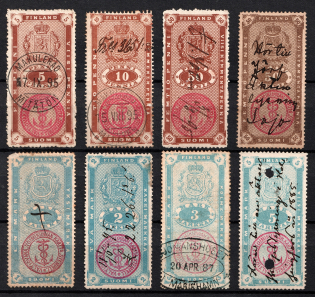 Finland, Finance Committee, Fiscal Stamp, Small Stock of Stamps (Canceled)