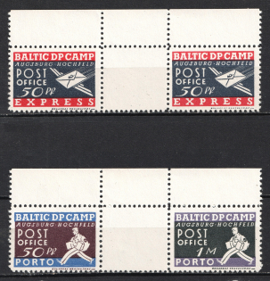 1948 Ausburg - Hochfeld, Estonia, Lithuania, Baltic DP Camp, Displaced Persons Camp, Gutter (Wilhelm W 1 - W 2, CV $60)