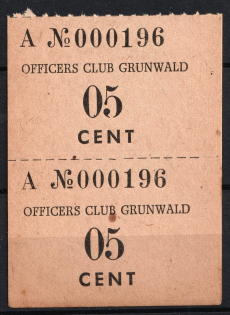 5c Officers Club Grunwald, Poland, Pair