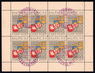 1946 Schongau, Baltic DP Camp, Displaced Persons Camp, Sheet (Wilhelm 1 b, Special Cancelation, CV $360)