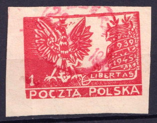 1945 Lubeck, Poland, DP Camp, Displaced Persons Camp (Wilhelm 4 a, Canceled, CV $160)